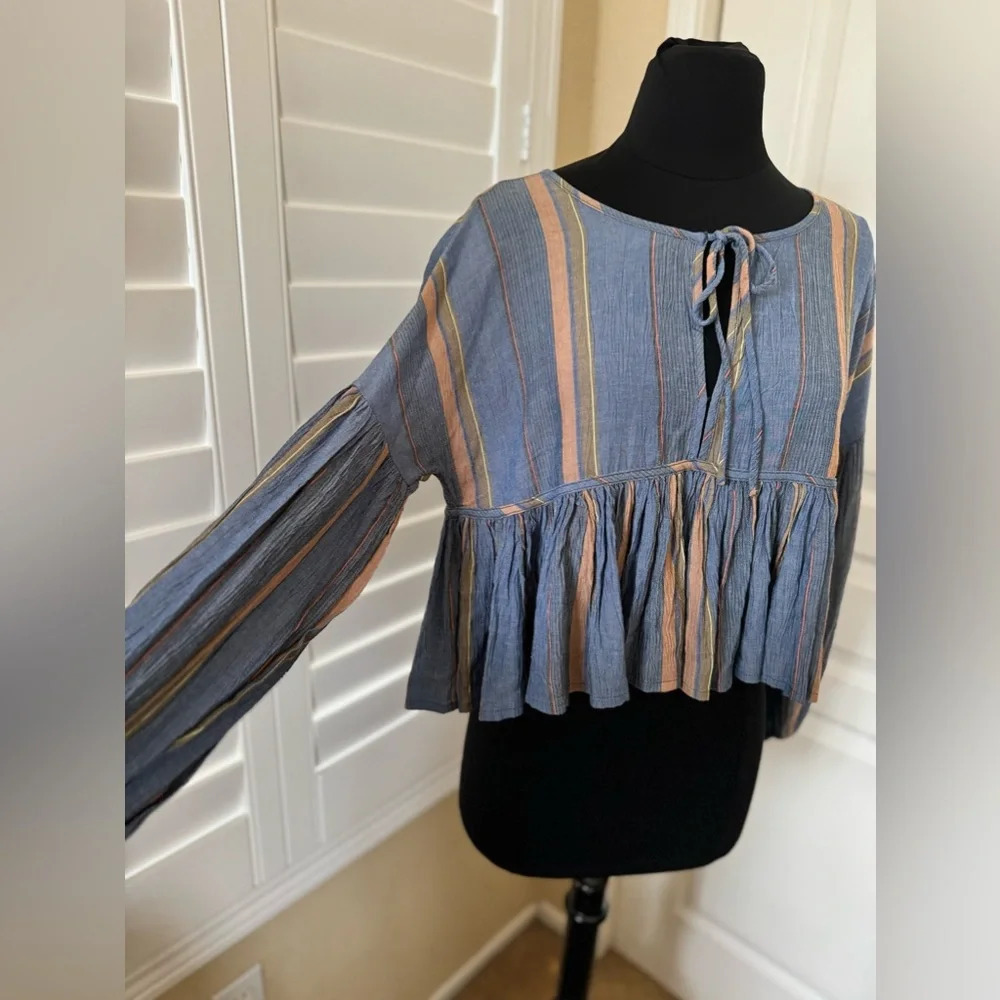 O'Neill | Women's Rosie Stripe Top Moss Green blue - Size XS - Picture 4 of 8